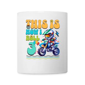 3e anniversaire de motocross - Mug blanc - blanc - Devant