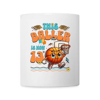 Basketball 13th Birthday Children's Birthday Party - Mug - white - Front