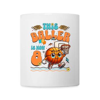 Basketball 8th Birthday Children's Birthday Party - Mug - white - Front