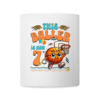 Basketball 7th Birthday Children's Birthday Party - Mug - white - Front