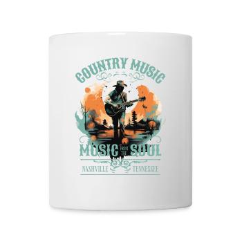Musique country Guitare Guitariste Chanteur Vintage - Mug blanc - blanc - Devant