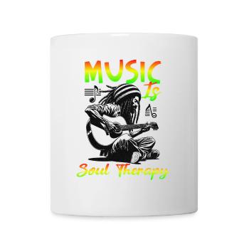 La musique est une thérapie de l’âme - Mug blanc - blanc - Devant