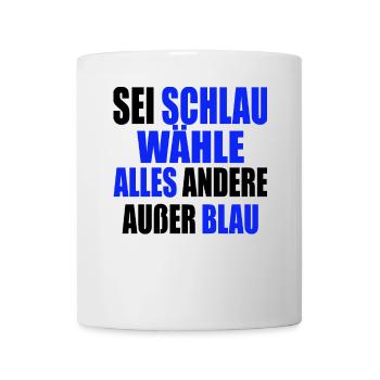 AfD stoppen gegen rechts Demokratie verteidigen - Tasse - Weiß - Vorne