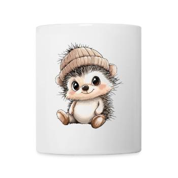 Igel Süß Niedlich Baby Kinder Tier Cartoon - Tasse - Weiß - Vorne