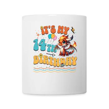 Dragon 14th Birthday Dragon - Mug - white - Front
