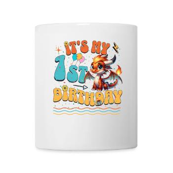 Dragon 1er anniversaire Dragon - Mug blanc - blanc - Devant