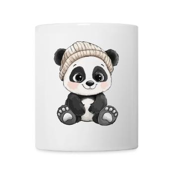 Panda mignon mignon bébé enfants animal ours dessin animé - Mug blanc - blanc - Devant
