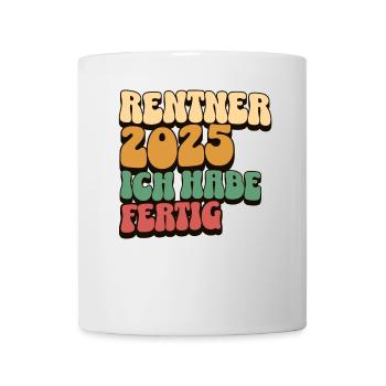 Rentner 2025 - Tasse - Weiß - Vorne