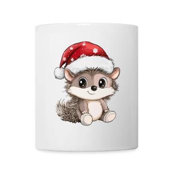 hérisson Noël mignon Noël mignon Noël - Mug blanc - blanc - Devant