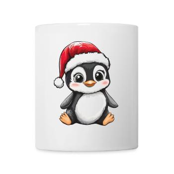 Pinguin Weihnachten Süß Niedlich Weihnachtlich - Tasse - Weiß - Vorne