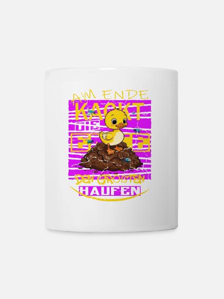 Ente kackt ! - Tasse - Weiß