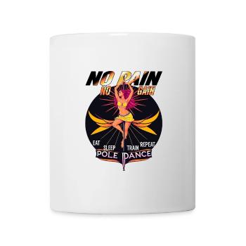 Pole dance Pas de douleur Pas de gain Manger Dormir Train Répéter - Mug blanc - blanc - Devant