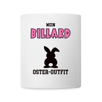 Billard Oster Outfit Ostergeschenk Billarderin - Tasse - Weiß - Vorne