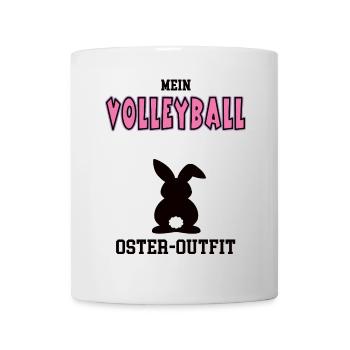 Volleyball Oster Outfit Ostergeschenk Volleyballer - Tasse - Weiß - Vorne