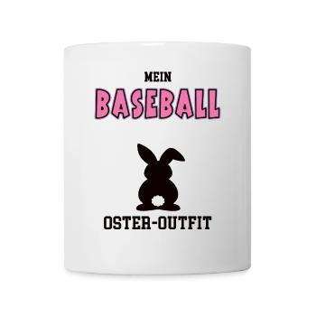 Baseball Oster Outfit Ostergeschenk Baseballerin - Tasse - Weiß - Vorne