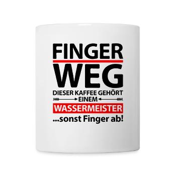Wassermeister mit Spruch Sprüche Lustig - Tasse - Weiß - Vorne