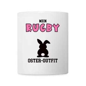Rugby Oster Outfit Ostergeschenk Rugbyspielerin - Tasse - Weiß - Vorne