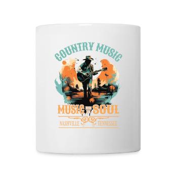 Musique country Guitare Guitariste Chanteur Vintage - Mug blanc - blanc - Devant