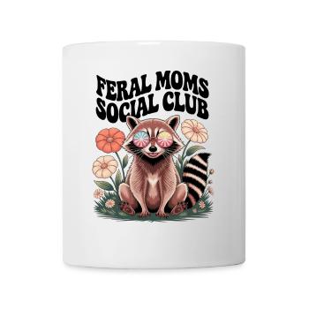 Club Social Raton Laveur Maman - Mug blanc - blanc - Devant