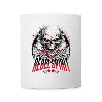 crâne crâne squelette moto motard gang - Mug blanc - blanc - Devant
