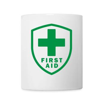 ERSTE-HILFE-SYMBOL SYMBOL ARZT KRANKENHAUS KREIS SCHILD - Tasse - Weiß - Vorne