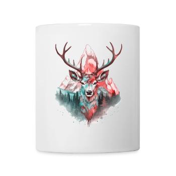 Deer Deer Antlers Animal Nature Forest Wilderness Mountains - Mug - white - Front