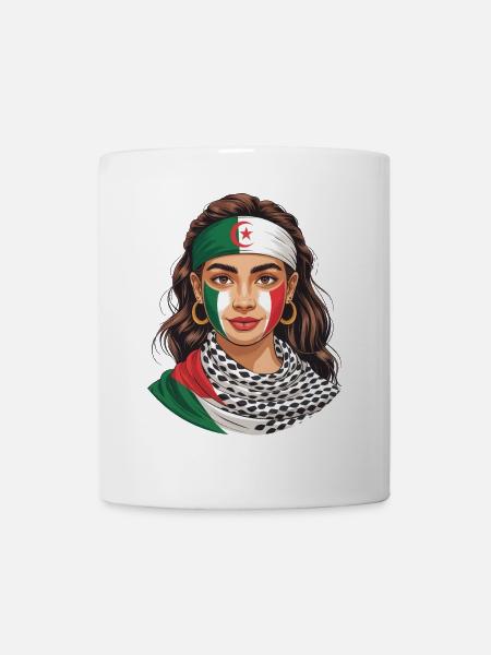 Algérie Femme Algérienne Palestine - Mug blanc - blanc