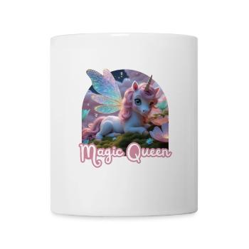 Licorne Blanche avec Des Ailes - Magic Queen - Mug blanc - blanc - Devant