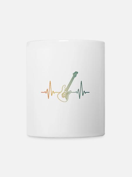 Guitare Battement de coeur musiciens - Mug blanc - blanc