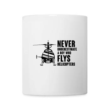 Never Underestimate A Boy Who Flys Helicopters Pil - Mug - white - Front