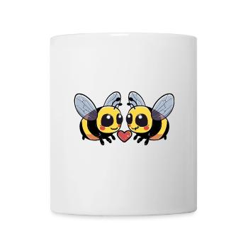 Biene Paar Herz - Tasse - Weiß - Vorne