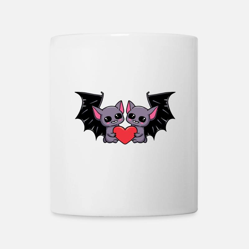 Fledermaus Paar Valentinstag - Tasse - Weiß