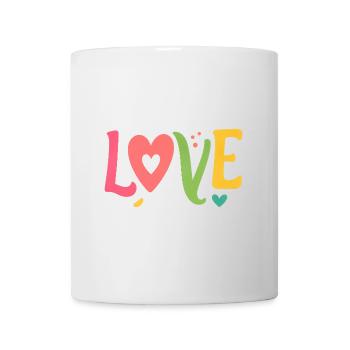 LOVE Pop Art – Moderne et lumineux pour le cœur - Mug blanc - blanc - Devant