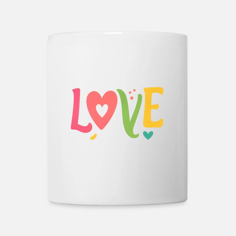 LOVE Pop Art – Modern & Knallig fürs Herz - Tasse - Weiß