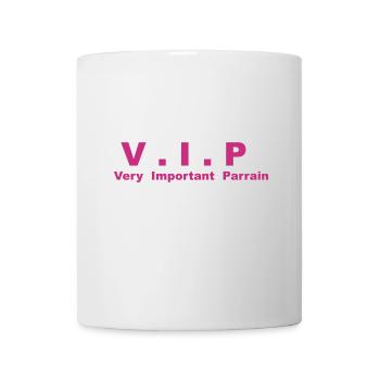 Very Important Parrain - VIP - Mug blanc - blanc - Devant