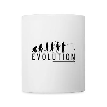 évolution pêche cadeau humour pêcheur - Mug blanc - blanc - Devant