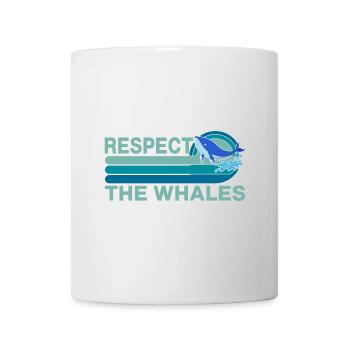 Respect The Whales Whale Lover Retro Design - Tasse - Weiß - Vorne