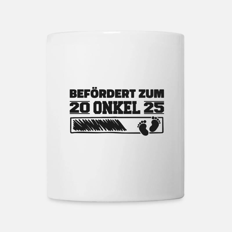 Schwangerschaft verkünden Geburt 2025 Onkel - Tasse - Weiß
