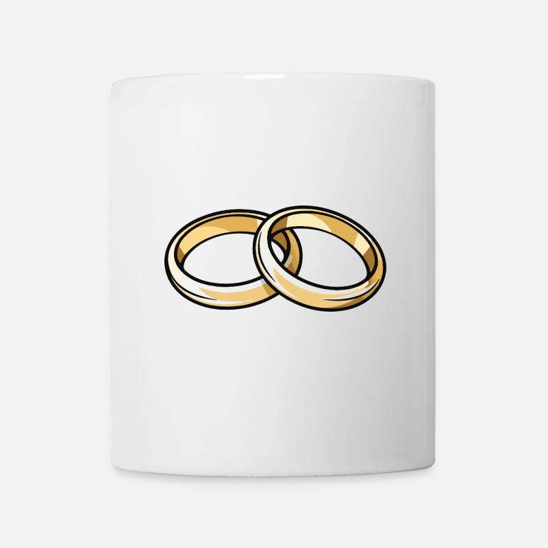 Eheringe Hochzeit - Tasse - Weiß