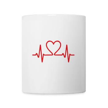 ecg heart beat line qrs complex - Mug - white - Front