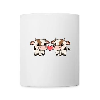 Kuh Paar Herz - Tasse - Weiß - Vorne