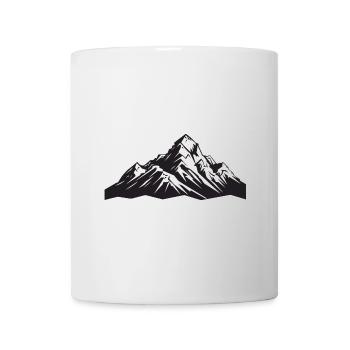 Montagnes Symbole Silhouette - Mug blanc - blanc - Devant