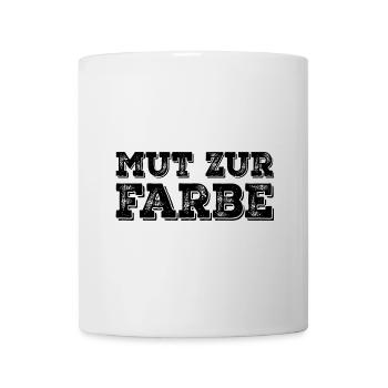 Travail d’humour noir avec courage de colorier - Mug blanc - blanc - Devant