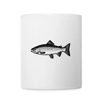 Zielfisch Forelle - Fisch - Angler Geschenk - Tasse - Weiß - Vorne
