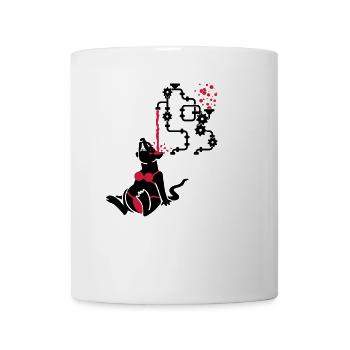 Strandratte / rat at the beach (3c) - Tasse - Weiß - Vorne