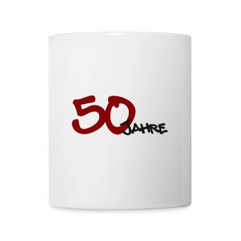 50 Jahre rot - Tasse - Weiß - Vorne