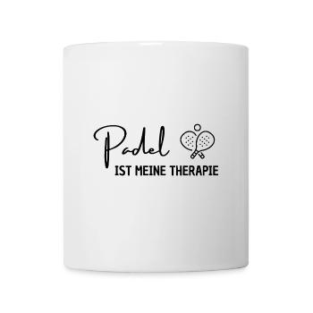 Padel ist meine Therapie Padel Tennis witzig Humor - Tasse - Weiß - Vorne