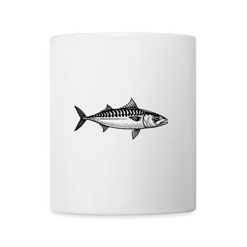 Zielfisch Makrele - Fisch - Angler Geschenk - Tasse - Weiß - Vorne