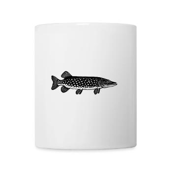 Zielfisch Hecht - Fisch - Angler Geschenk - Tasse - Weiß - Vorne