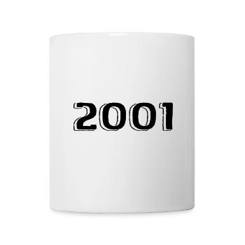 Jahrgang 2001 geboren Geburtstag Retro 2001 - Tasse - Weiß - Vorne
